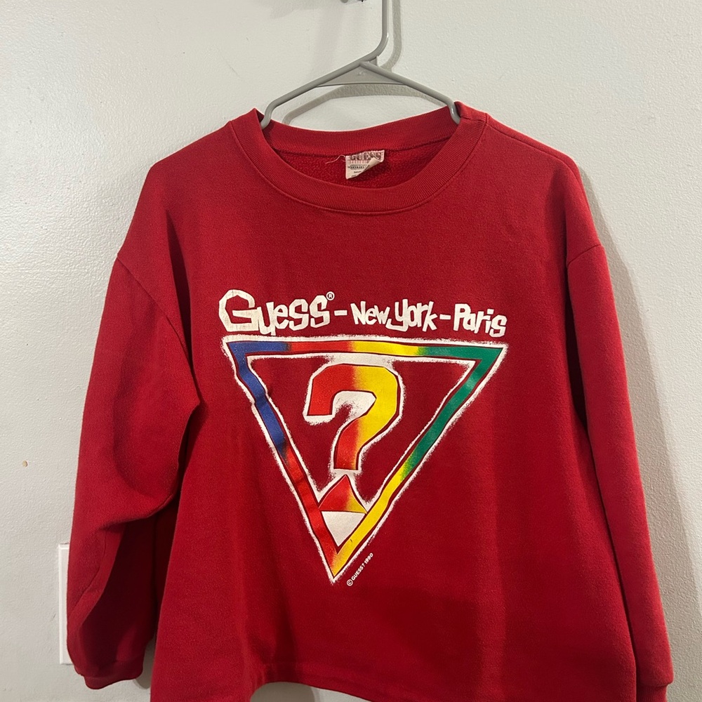 Vintage 1989 women’s red guess sweatshirt one size fits most